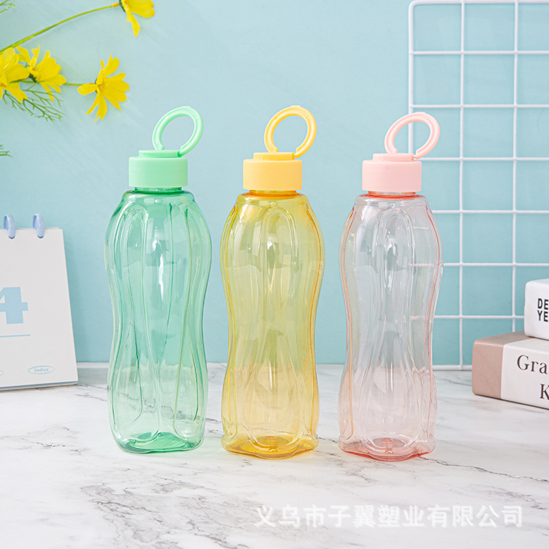 Factory direct sales of new Amazon plastic water cups, large-capacity hand-held cups, simple water bottles, single-layer portable new batch details Picture