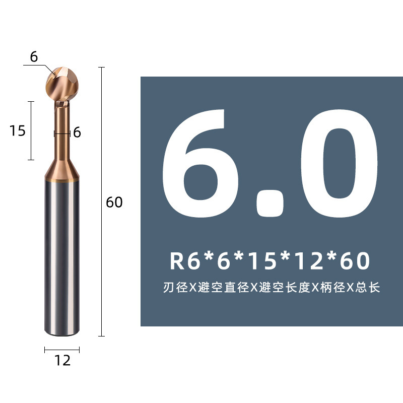 Original production of lollipop ball end mills, tungsten steel alloy ball cutters, and CNC ball end tools for coated steel undefined