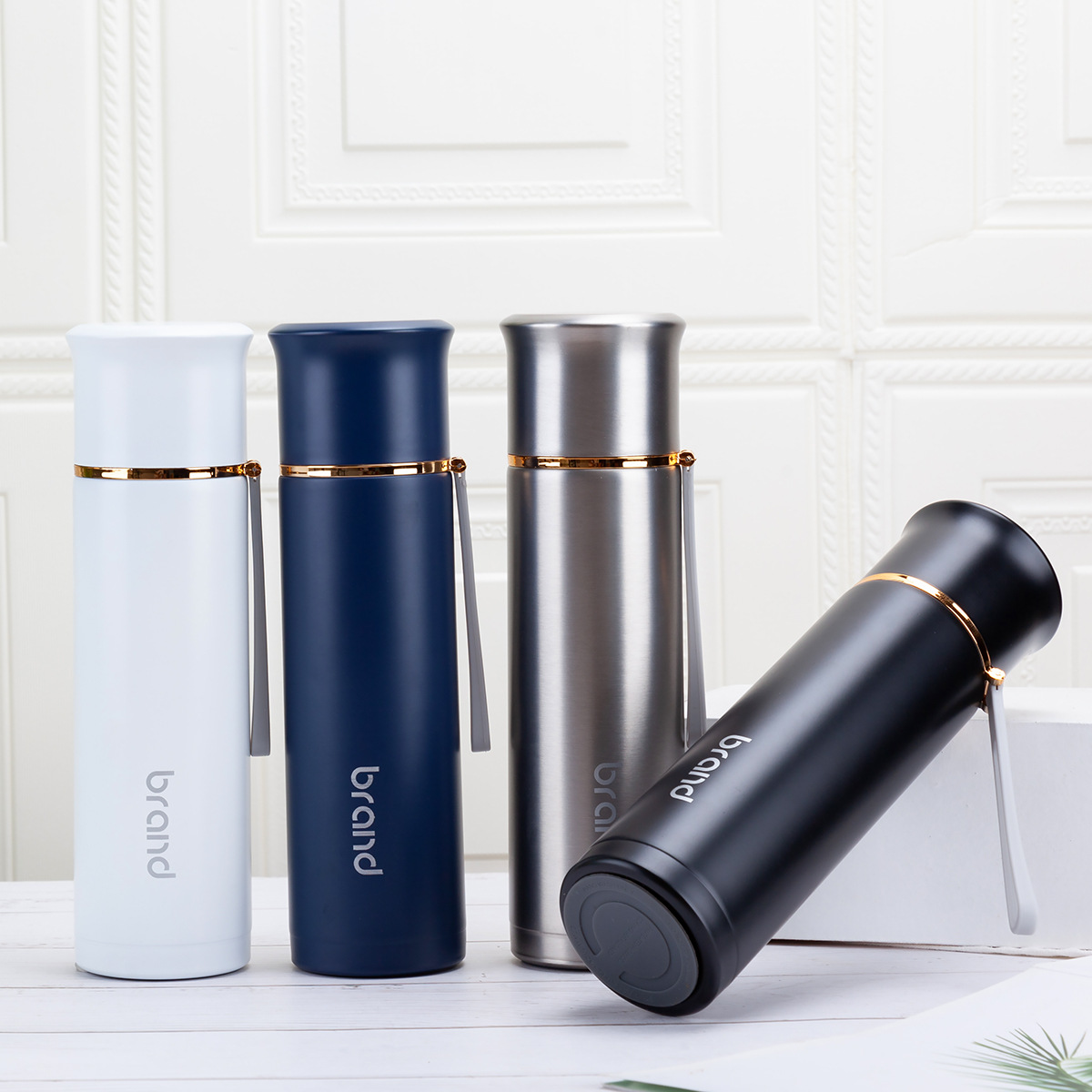304 stainless steel insulated cup, business model, water cup with handle, women's ins Harajuku style, simple Japanese style, men's car cup details Picture