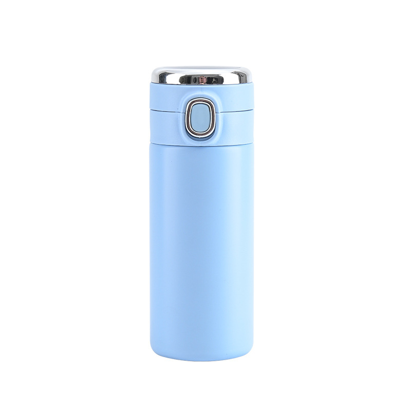 Wholesale 304 stainless steel pea smart insulated cups, simple and bountiful water cups, engraved logo advertising gift cups Item Picture