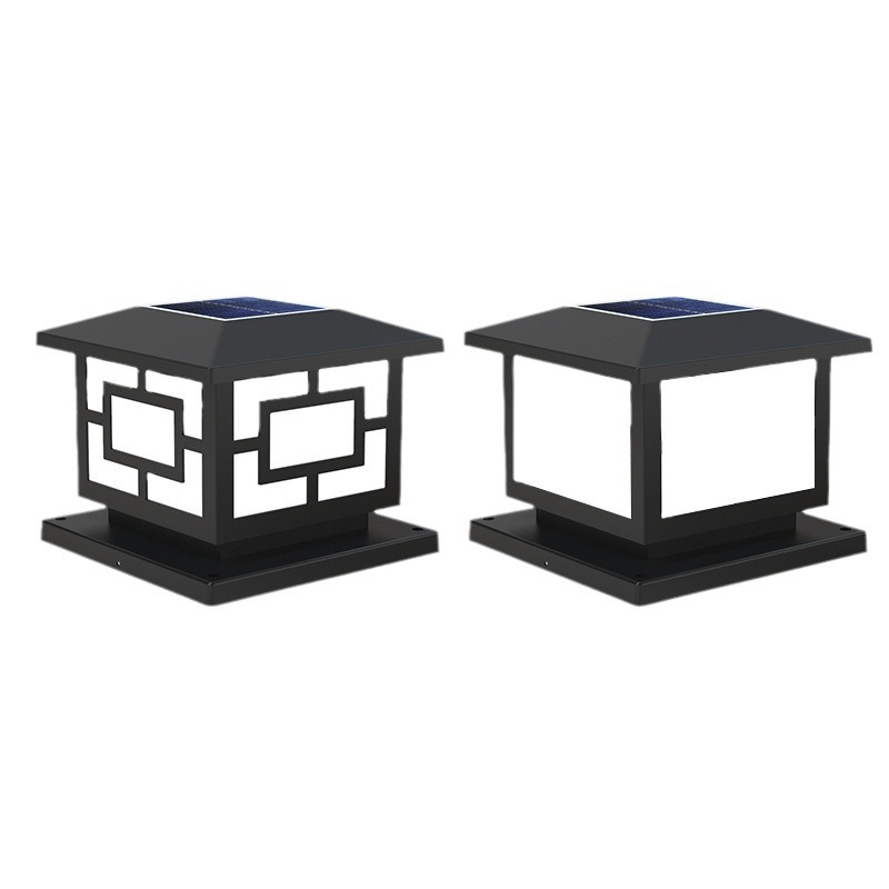 Solar-powered column head lamps for outdoor courtyards, rural areas, outdoor door columns, fences, gardens, villas, and buildings, as well as sensor wall lamps Item Picture