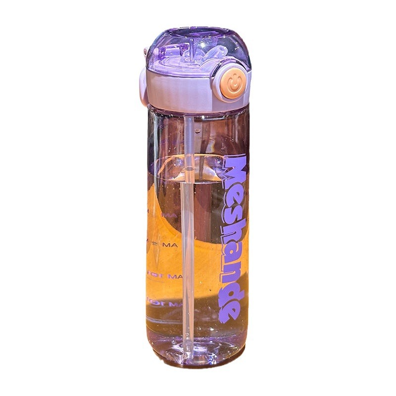New large-capacity water cup, high appearance level, men's and women's straw portable cup, student outdoor portable sports simple cup Item Picture