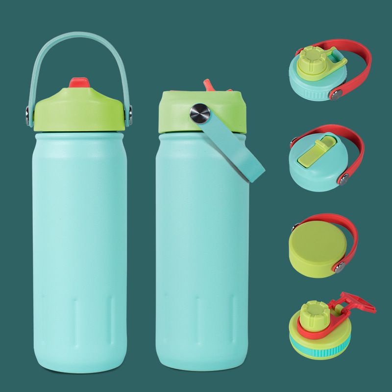 New best-selling CUP exclusive private mold vertical line space kettle, water cup, sports water bottle, 304 stainless steel insulated cup full figure