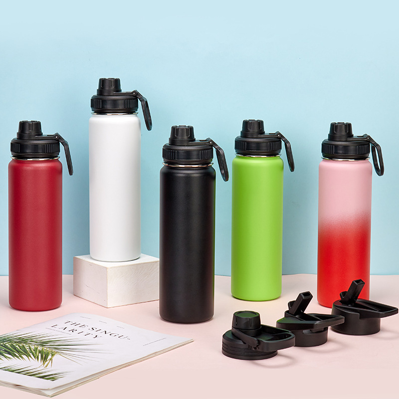 Customized 304 stainless steel insulated cups, space flasks, vacuum double-layer outdoor car sports water bottles and handle cups for foreign trade Specification drawing