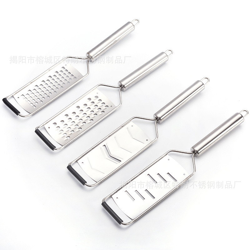 304 stainless steel cross-border cheese grater, melon grater, shredded radish, shredded potato, large and small hole grater, lemon grater Item Picture