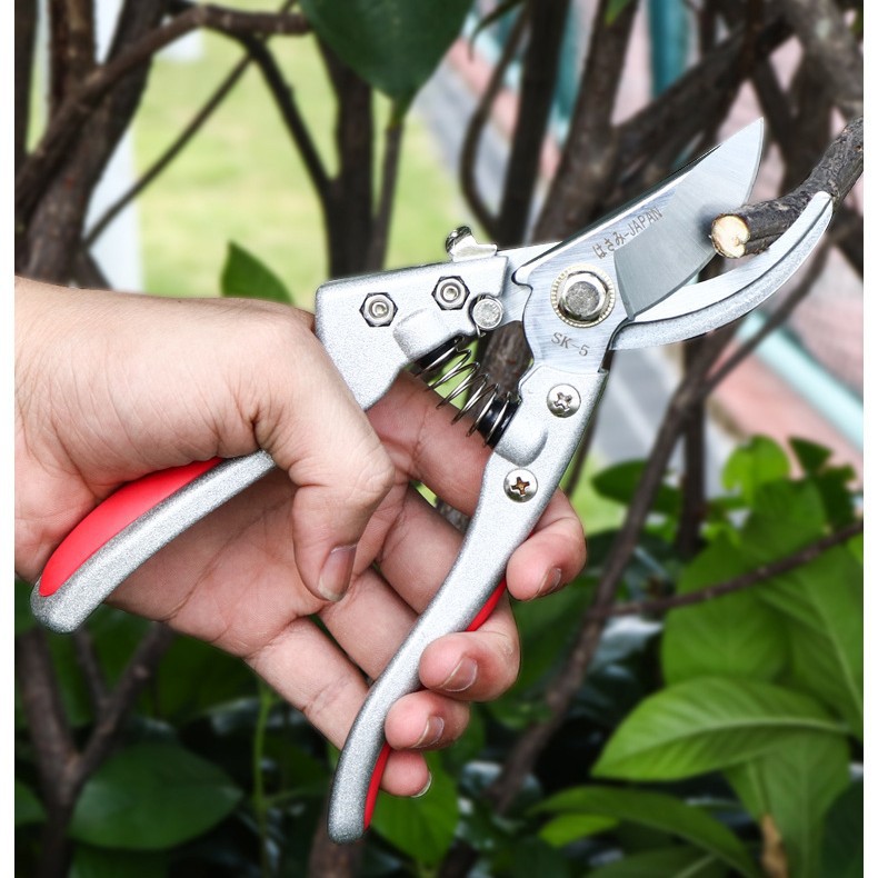 Lin Tai's zinc alloy garden scissors SK5 stainless steel large-diameter pruning shears for flower branches and fruit trees, as well as artistic garden scissors full figure