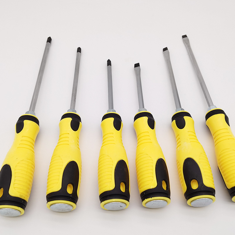 Wholesale of household tools such as yellow and black cross-shaped dual-purpose strong magnetic screwdrivers and screwdrivers from the original manufacturer details Picture