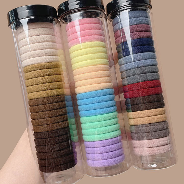 Seamless high-elasticity hair tie for girls, Korean high-end style, simple new hair tie, thickened rubber band hair accessory Application Scenario