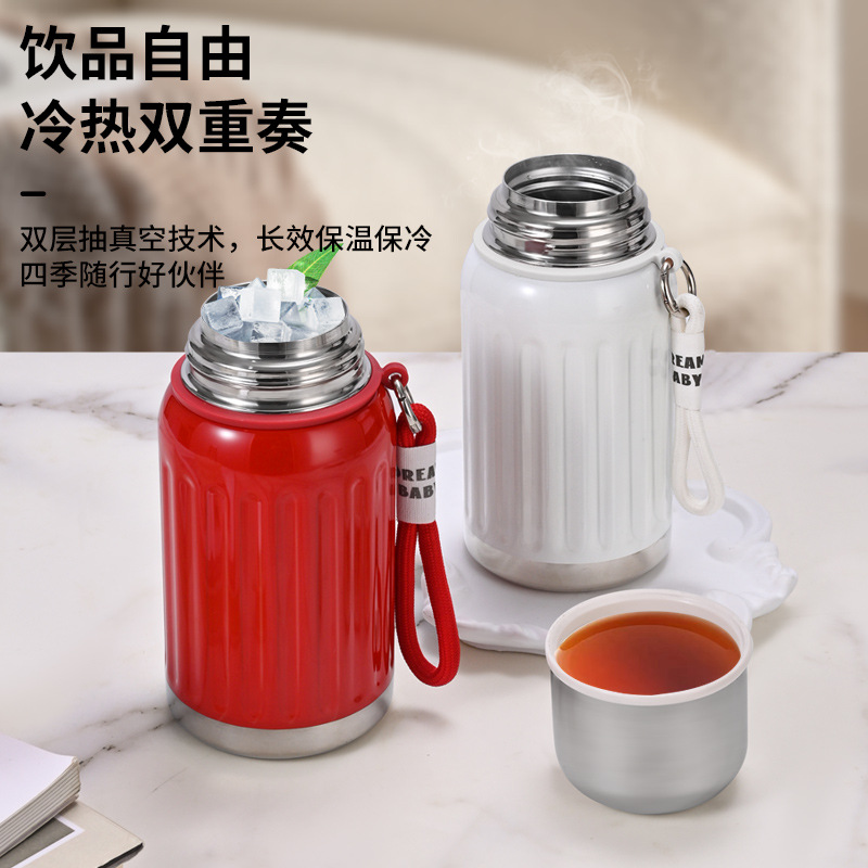 New high-appearation-level men's and women's insulated and cold-keeping cups, simple and high-end stainless steel insulated cups, office water cups, car cups details Picture