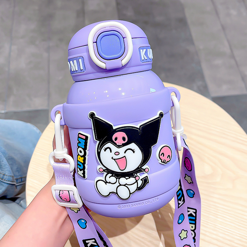 Sanrio authorized insulated cup, cartoon cute straw cup, summer large-capacity sports water cup, portable water bottle, sealed full figure