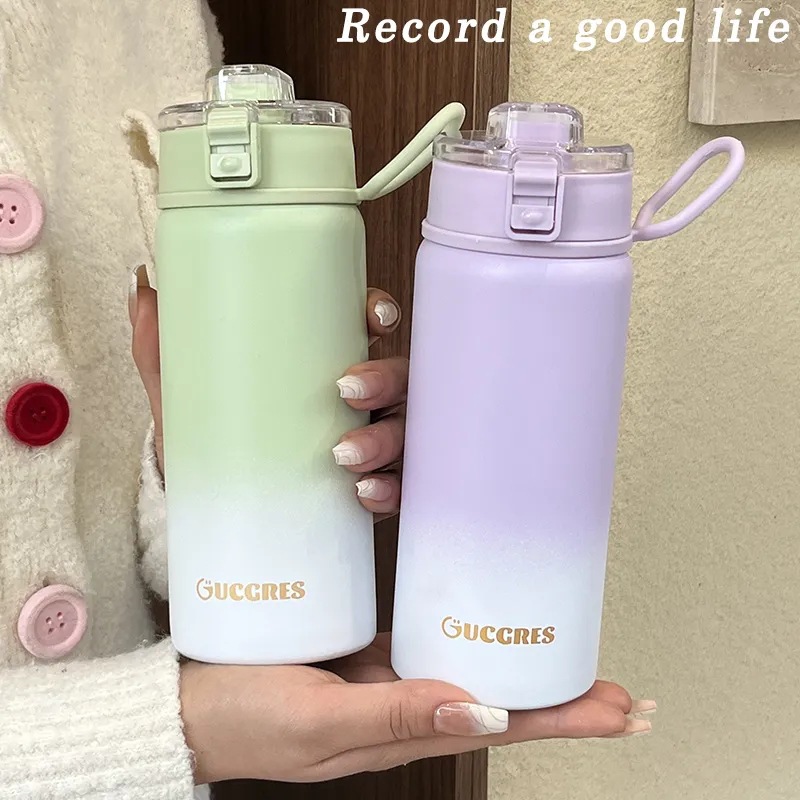 Food-grade stainless steel water cup with high appearance level, gradient women's portable cup, outdoor household tea cup, insulated cup 316 Specification drawing