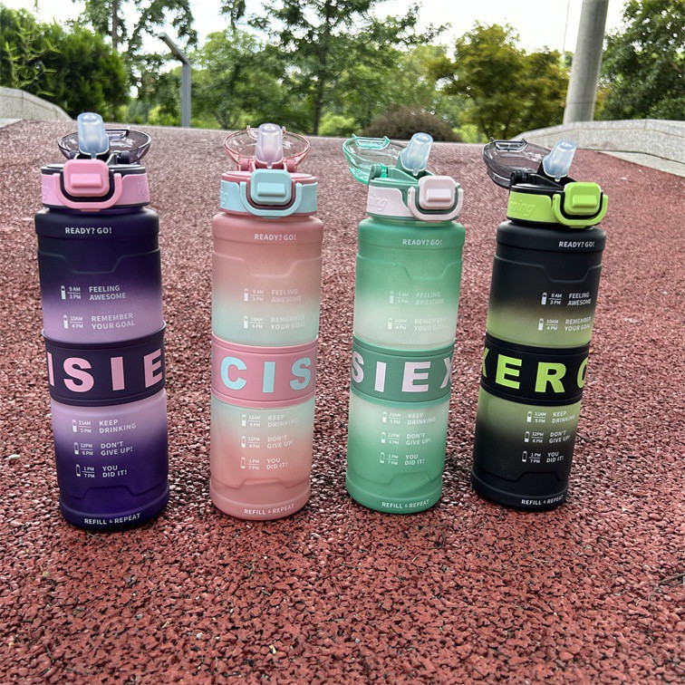 Hot-selling, in-stock wholesale cup, bouncy plastic water cup, 1L outdoor sports water bottle, high-temperature resistant and protective cup TH05415 details Picture