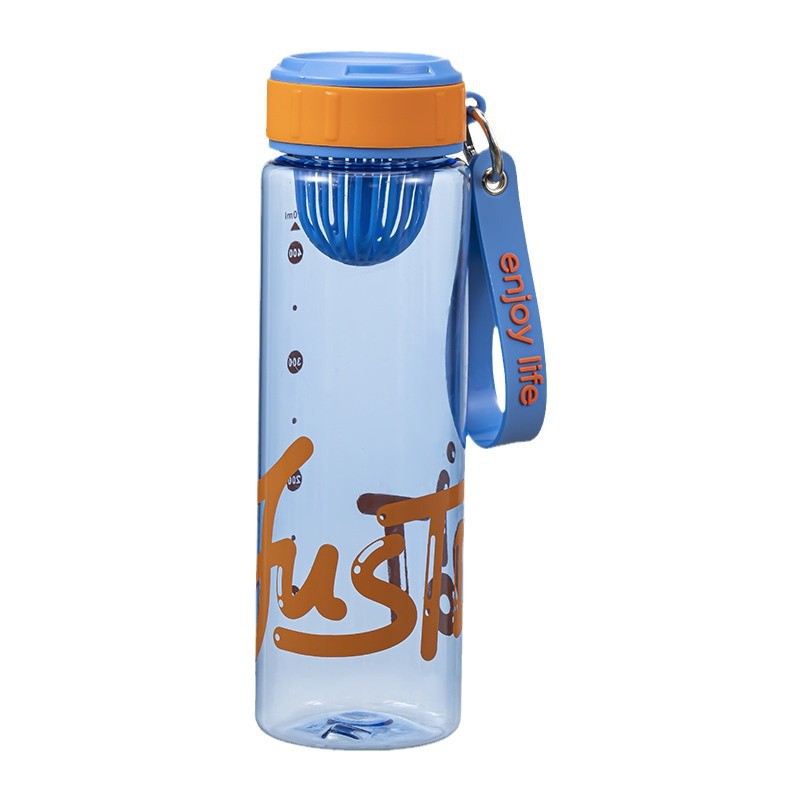 New large-capacity student plastic cup with tea strapping, high-temperature resistant sports water cup, outdoor portable carrying rope, portable cup Item Picture