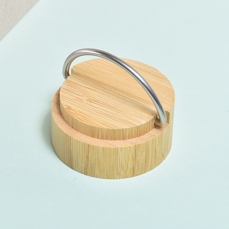 Customized manufacturer's new cross-border solid-color bamboo shell lid double-layer 304 stainless steel vacuum space pot handle insulated cup Application Scenario
