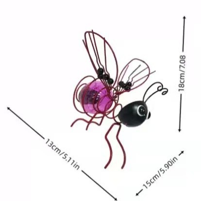 New cross-border imitation insect ornaments, plastic painted handicrafts, hanging decorations and garden pendants details Picture