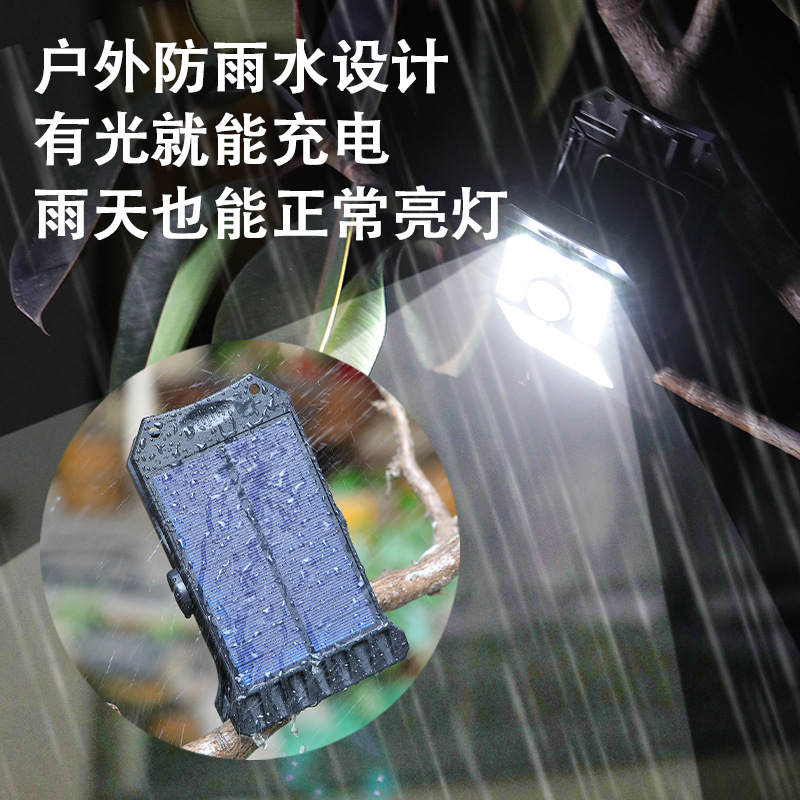 Shangpu's new upgraded large-sized solar lamp, sensor lamp, garden lamp, outdoor wall lamp, camping lamp and supplementary light Specification drawing
