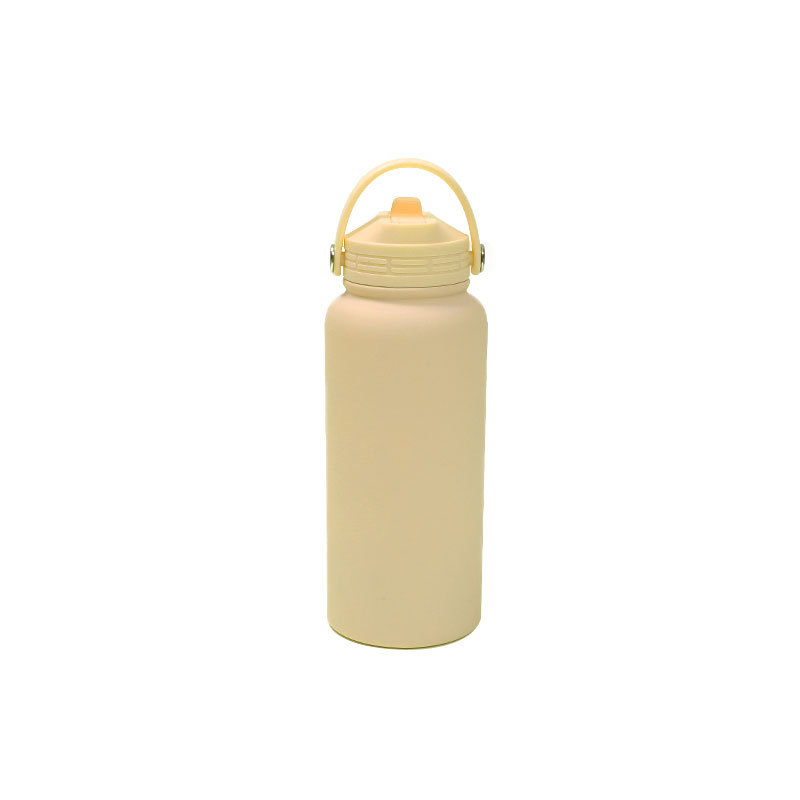 Factory direct supply sports water bottle, American-style large-mouth 1L insulated cup, large-capacity camping portable hand-held sports water cup Item Picture