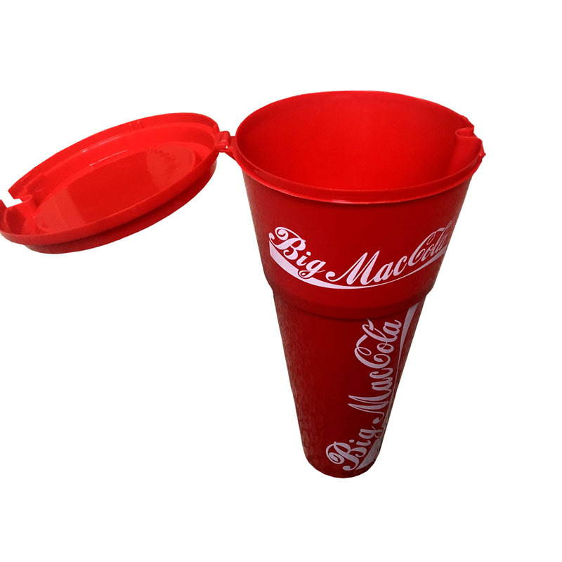Customized manufacturer's large-capacity fried chicken cola cup can be made according to your provided picture. Color can be customized. Event festival straw cup, hot-selling cup Specification drawing