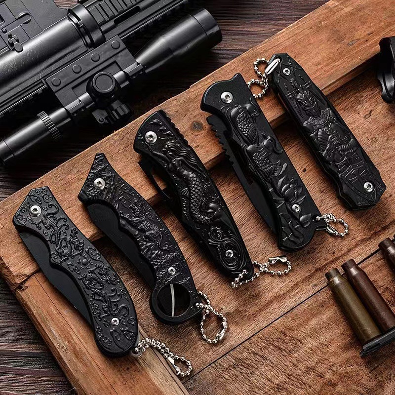 Wholesale outdoor folding knives, multi-functional survival portable express unpacking mini self-defense knives from the manufacturer full figure