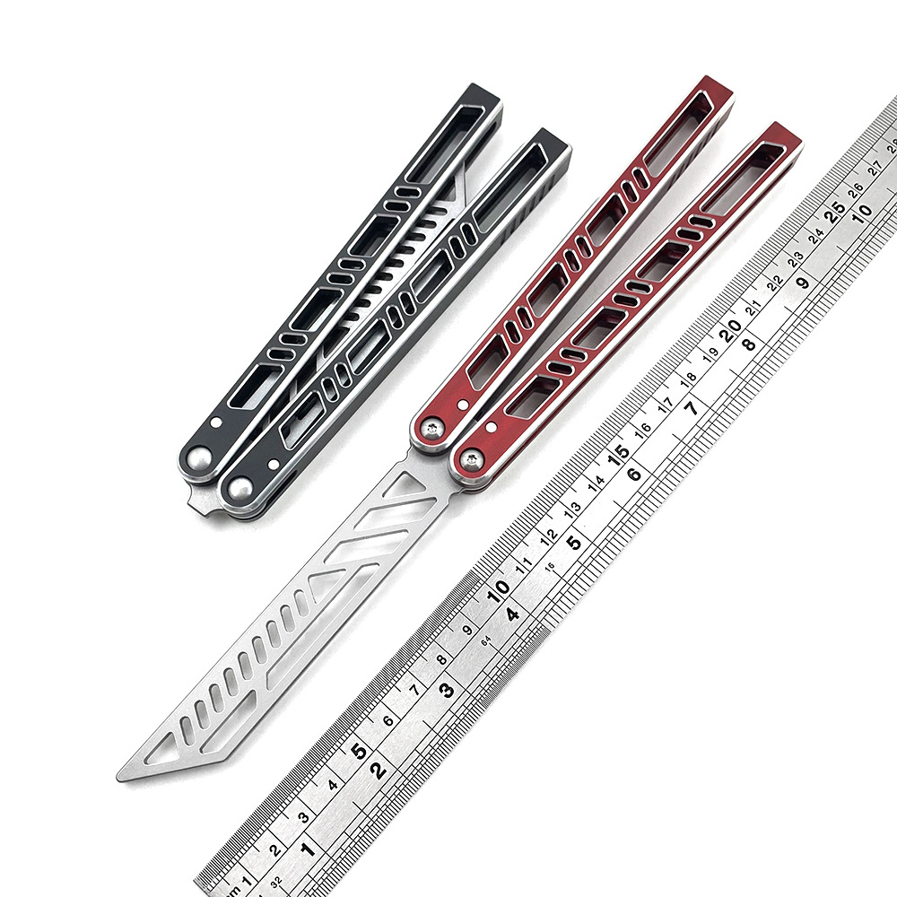 SF Megalodong Butterfly Knife two-color uncut practice Freestyle training balisong full figure
