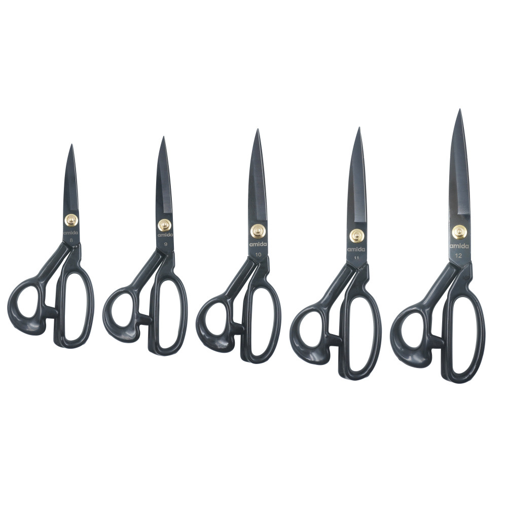 Tailor scissors, manganese steel forged, hand scissors, sewing, fabric cutting, garment cutting, large household scissors manufacturer Specification drawing