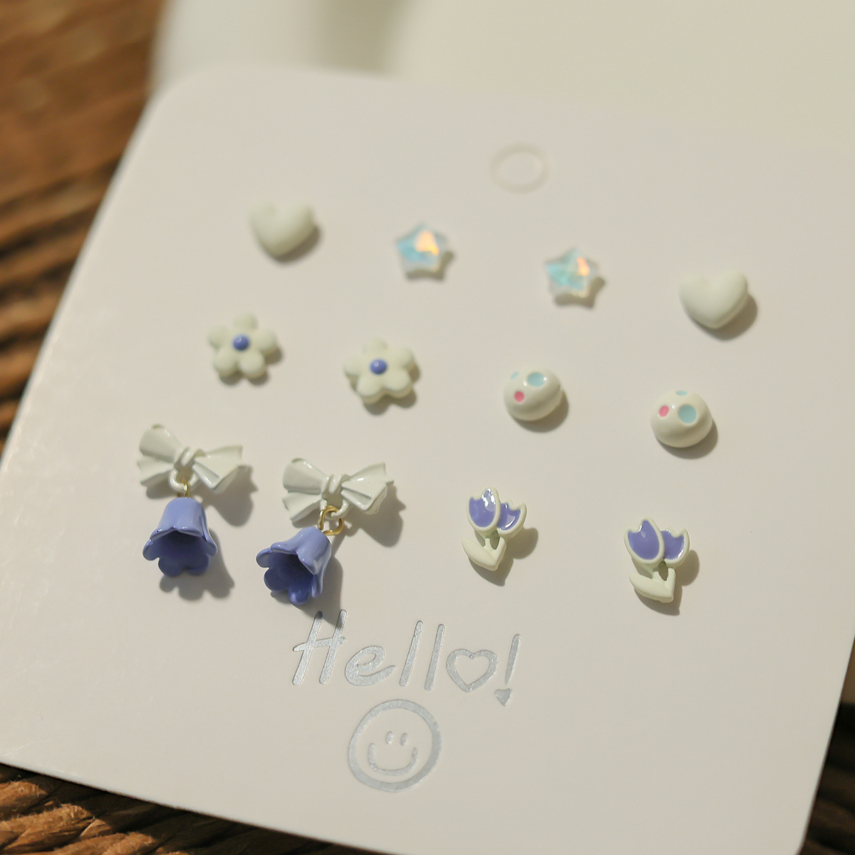 Silver Needle Set 2024 New Spring/Summer Stud Earrings, ins fresh and sweet forest-style earrings, simple and versatile earrings Application Scenario