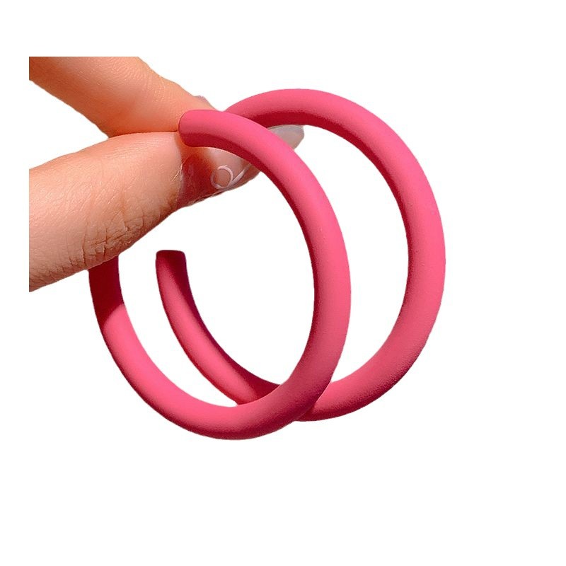 Dopamine rose pink earrings, a niche design for women, high-end stud earrings, a new 2024 trendy light luxury bestseller Item Picture