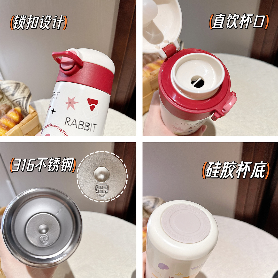 Wholesale of Korean-style insulated cups, fresh and youthful, high-appearance-level pop-up lid water cups, portable stainless steel cups for female students Application Scenario