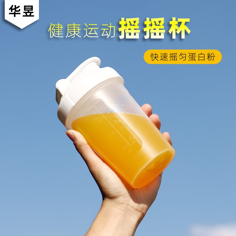 Shaker cup 400ml sports water cup wholesale plastic water cup Fitness milkshake mixing cup Protein powder shaker cup