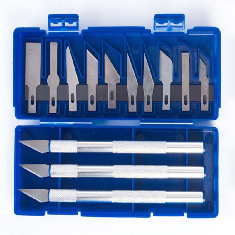 Metal paper engraving student rubber stamp engraving tool knife set 13-piece engraving knife set box undefined