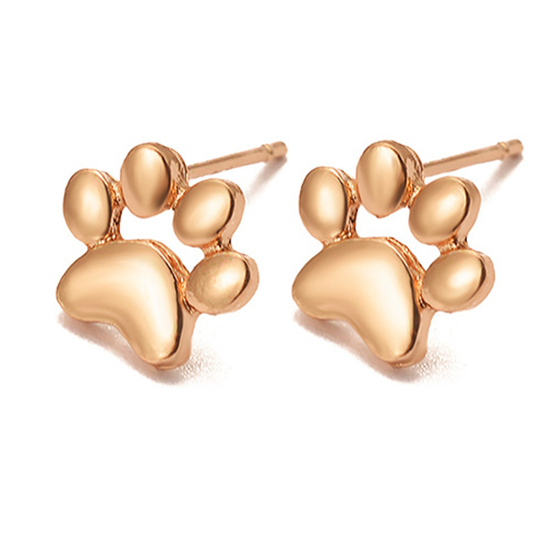 Wholesale of popular European and American earrings, new minimalist style ear studs, fashionable animal foot stud ear studs, best-selling items in foreign trade Item Picture