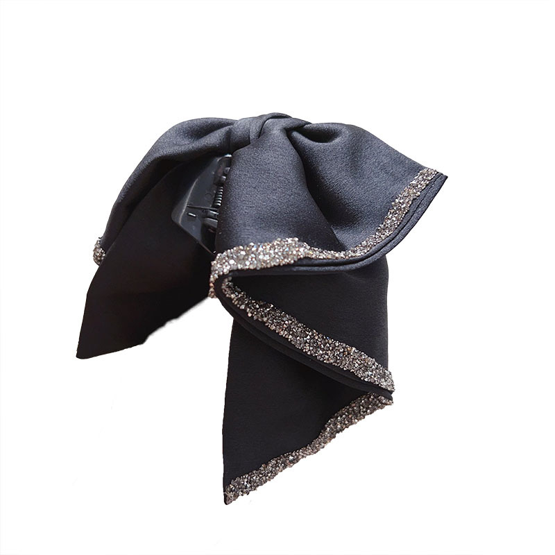 Hepburn's new high-end clip clip for women's ponytail, a popular bow to show hair volume, and a shark clip hair accessory at the back of the head Item Picture