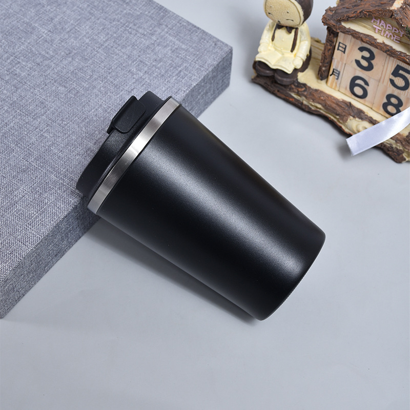 New stainless steel coffee cups, double-layer stainless steel insulated cups, casual office coffee cups and water cups Specification drawing