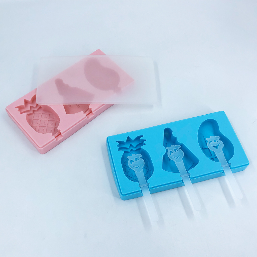 New Amazon fruit Popsicle mold with lid, platinum silicone ice cream mold, diy ice cream mold, cartoon Specification drawing