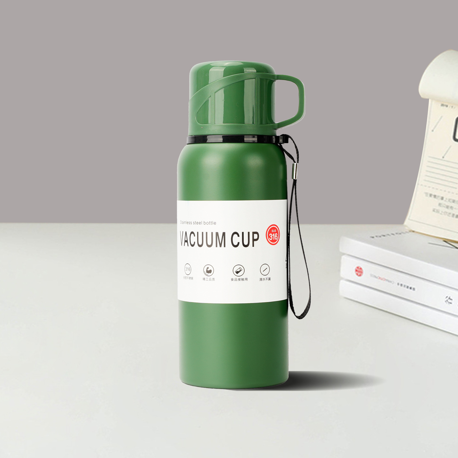 High-appearation-level large-capacity insulated cup, 316 stainless steel insulated pot for sports and outdoor use, portable gift insulated cup for business Application Scenario