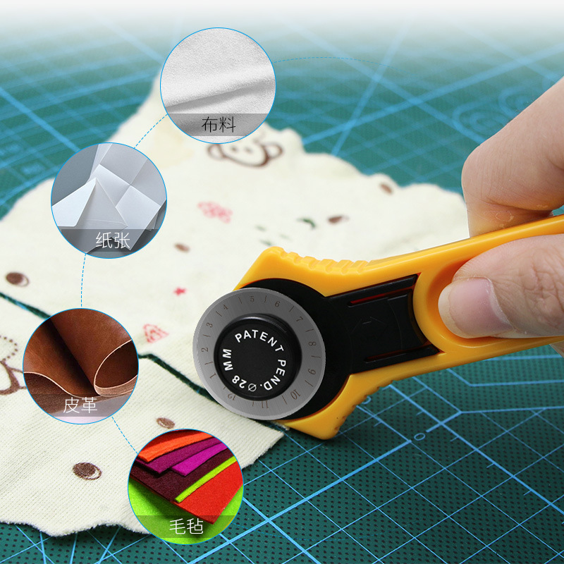Cutting knife 28mm wheel knife, cutting round knife 45mm rotary roller knife, DIY round roller knife for patchwork leather Specification drawing