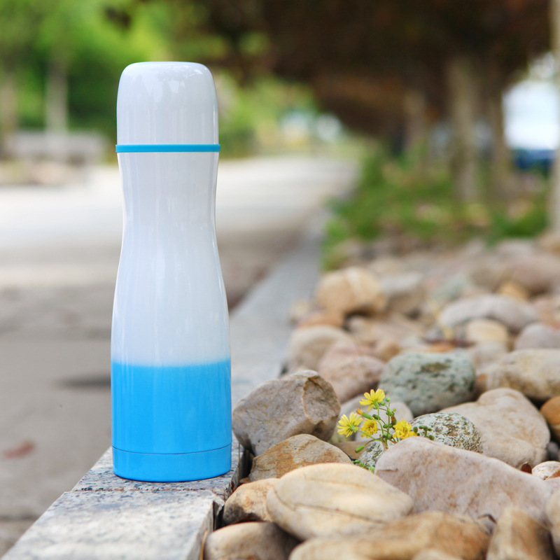 The new LOGO of the 2023 best-selling creative, personalized and fashionable gradient color bowling vacuum insulated cup is directly supplied by the manufacturer Specification drawing