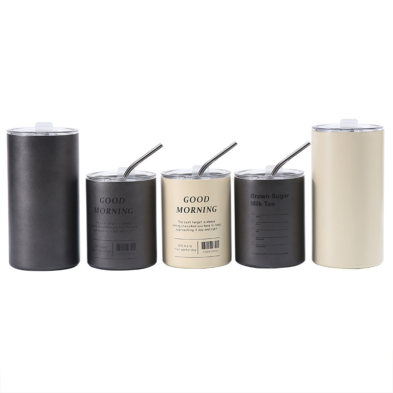 Cross-border 304 stainless steel iced American coffee cup, vacuum cup with straw, straight cup, portable insulated cup for home and office use Application Scenario