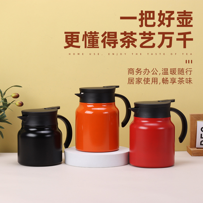 316 stainless steel stewed teapot, large-capacity insulated teapot, temperature-showing tea-water separation stewed teapot, custom pattern full figure