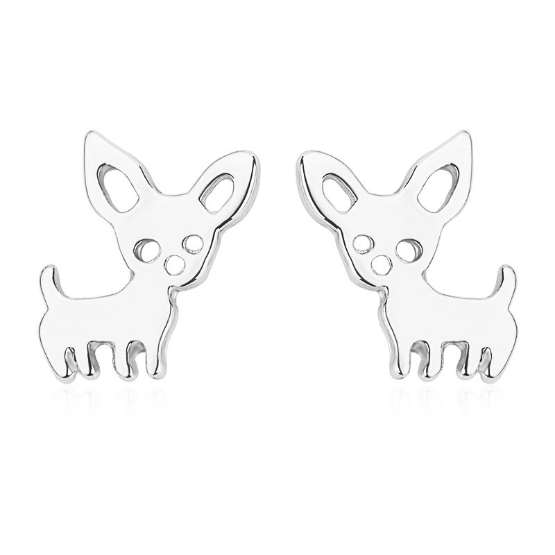 Wholesale of simple and cute European and American dog stud earrings, creative abstract animal earrings for women, and cross-border pet earrings Application Scenario