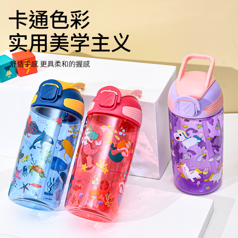 The new children's cartoon cup has a high level of appearance and is a popular summer plastic cup. It is a simple and portable portable water cup that can be carried around Specification drawing