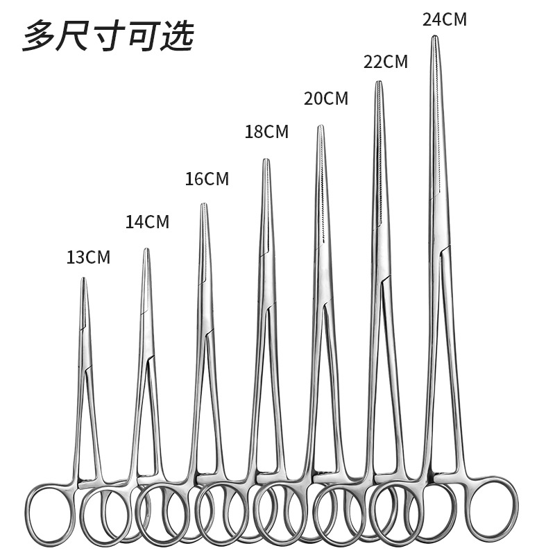 Shunxingfa hemostatic forceps, vascular forceps, straight head, elbow, stainless steel brushed and coated medical forceps, unhooking device, cupping therapy details Picture