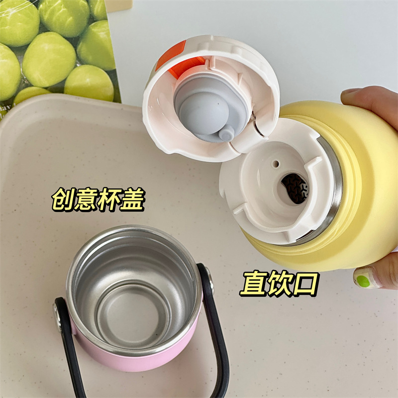 Graffiti rope mini insulated Cup 350ml stainless steel portable cup for going out, high appearance level student insulated water cup details Picture