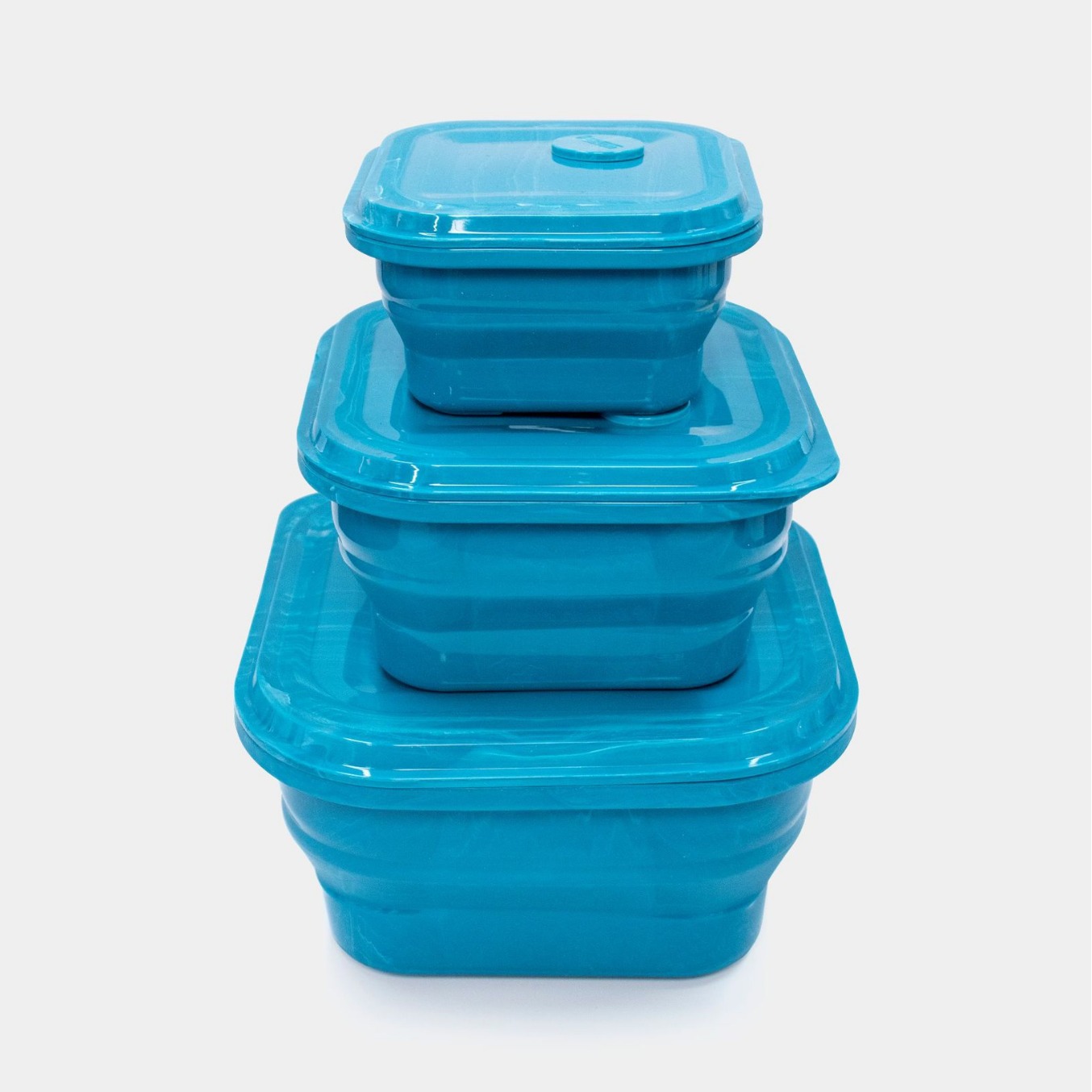 European and American cross-border tableware bento box set, portable refrigerator sealed preservation box, high-temperature resistant folding silicone lunch box details Picture
