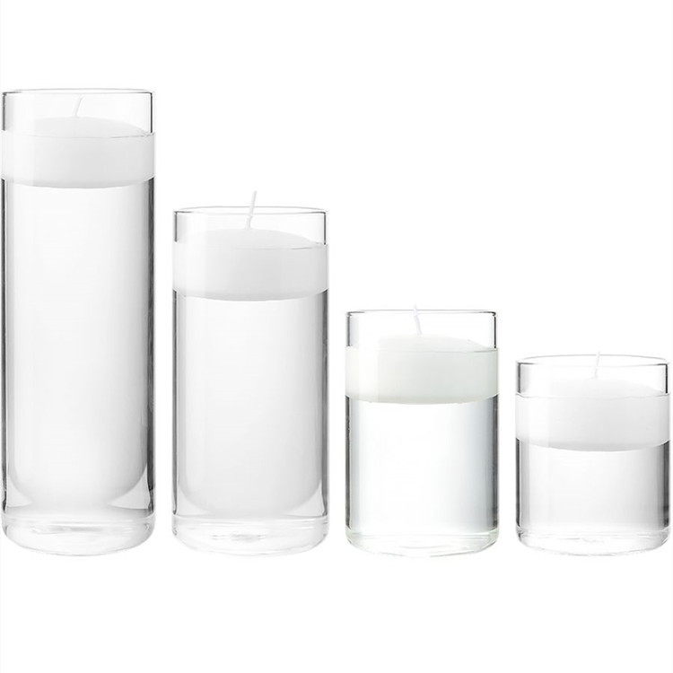 Glass candlestick Valentine's Day romantic candlelight dinner atmosphere Birthday party hotel wedding smokeless floating candle cup Item Picture