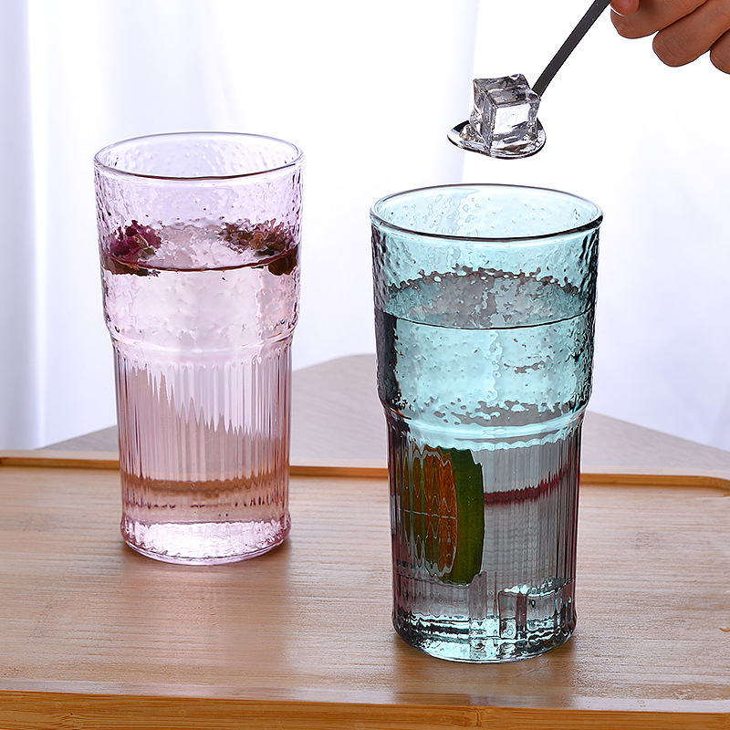 Large-capacity straw glass cup, fruit tea cup, ins household summer special drink, juice cup, drinking cup, high borosilicate Specification drawing