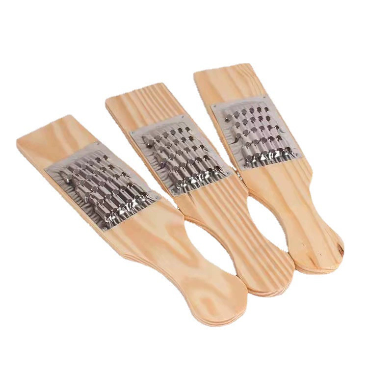 Wooden radish grater, small radish shreds grater, wooden handle, stainless steel grater, 2-yuan daily necessities wholesale in Yiwu Item Picture