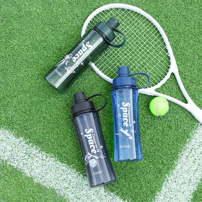 Sports water cups, outdoor large-capacity direct drinking water cups, summer men's and women's high-temperature resistant space cups, anti-drop and anti-leakage plastic cups details Picture