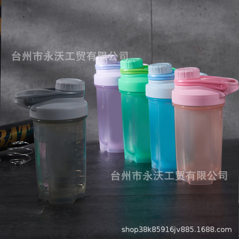 Portable 500ml shaker cup, sports and fitness protein powder milkshake cup, graduated plastic gift with printed logo details Picture