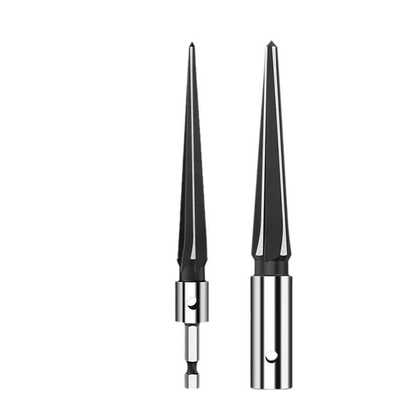 Reamer, reaming drill bit, conical taper reaming knife, reaming hard alloy hand machine woodworking chamfering spiral knife Item Picture